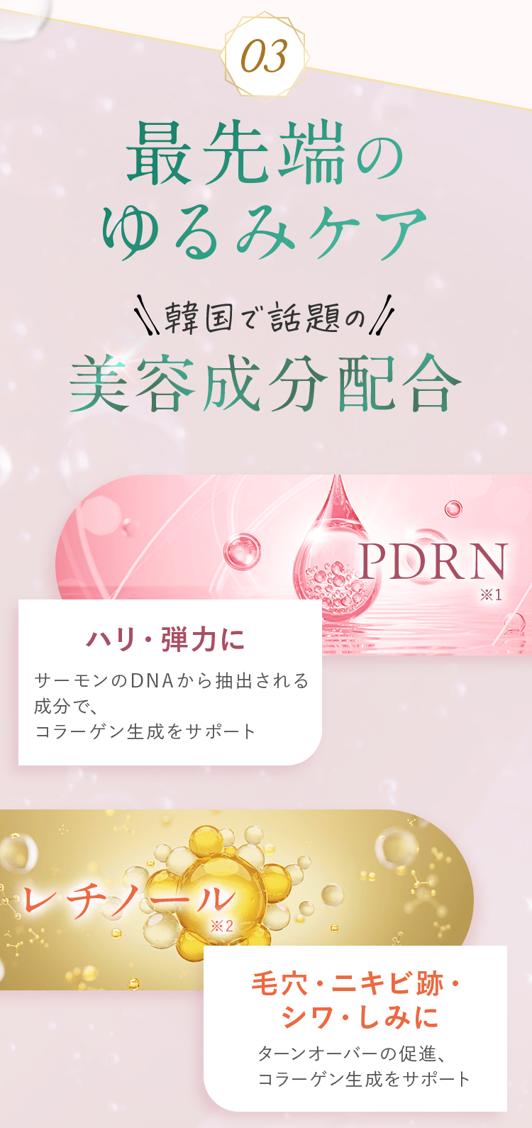 03.最先端のゆるみケア PDRN/レチノール
